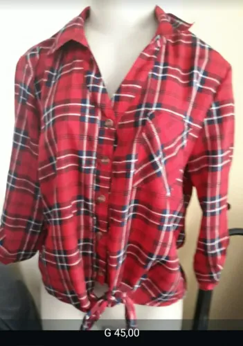 Blusa xadrez  feminina 