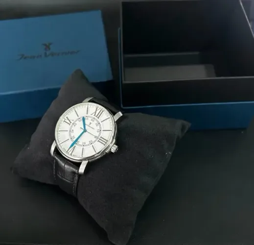 Relógio Masculino Jean Vernier Movimento Suíço Preto JV01089