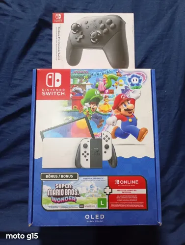 Nintendo Switch OLED Com Jogo e Controle Pro