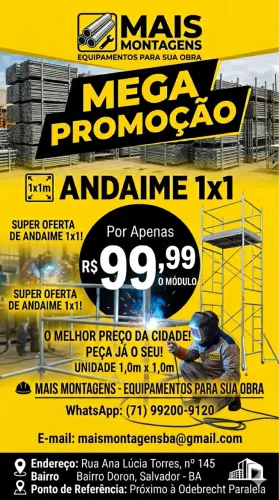 PROMOÇÃO DO AÇO ANDAIME 