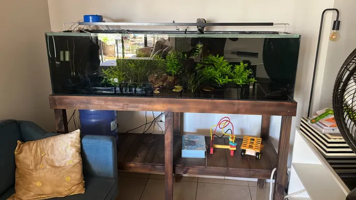 Aquário sump traseiro + balcão + luminária (só para retirada)