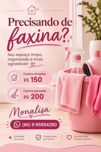 Precisando de faxina? Deixa comigo! 