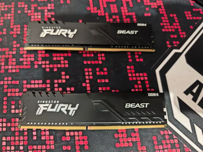 Memória Kingston Fury Beast,16GB (2x8GB),3200MHz, DDR4, CL16 KF432C16BBK2/16