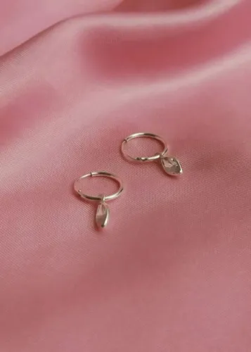 Argola Prata 925 tipo gota