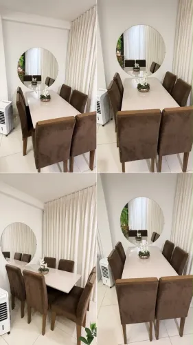 Vende se conjunto de mesa de jantar com 6 cadeiras semi nova
