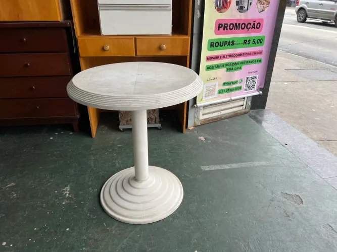 Mesa Plástica Redonda Rondo 
