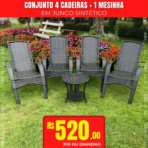 Jogo Cadeira Junco Sintético