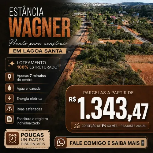 Lotes em Lagoa Santa Prontos Para Construir | Parcelas de R$ 1.343