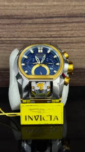 Relógio Invicta Bolt Zeus | Aço Inox | Fundo Azul | Impecável