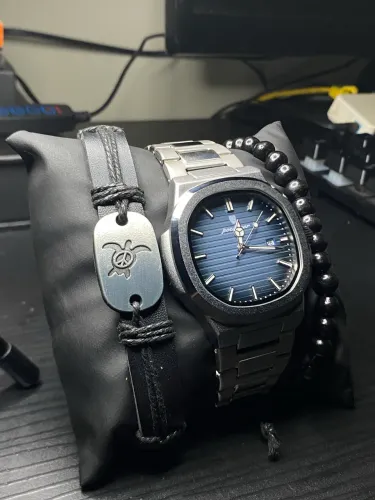 kit dia dos pais!! 1 relógio 2 pulseiras
