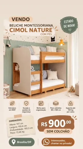 Beliche montessoriana 100% mdf