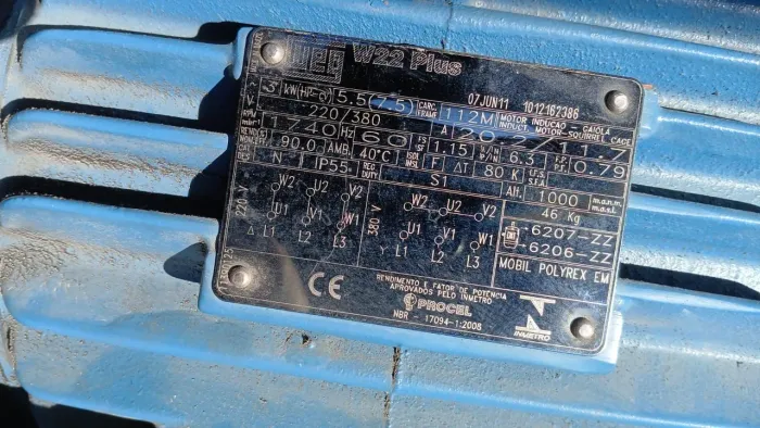 Motor 220/380 trifásico 