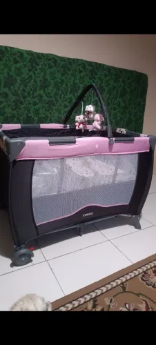 Berço Portátil com colchão Cosco Kids Rosa 