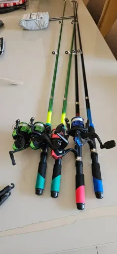 Vara de pesca kit completo vara mais molinete 