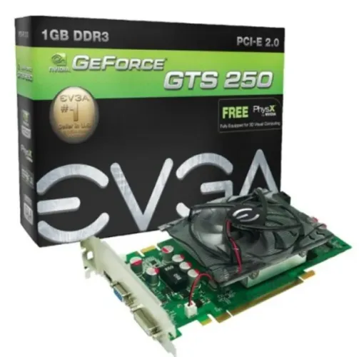 Placa de Vídeo EVGA Nvidia GeForce GTS 250 1GB Impecável.