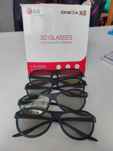 Kit 4 Óculos 3D LG Cinema Original - Na Caixa (Pouco Uso)