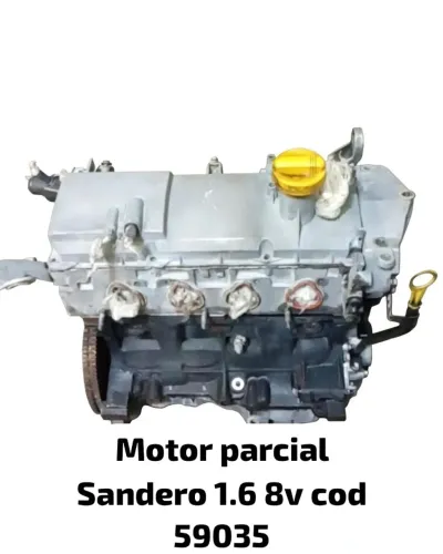 Motor parcial Renault Sandero 1.6 8v 
