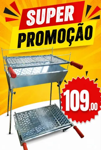 Churrasqueira Desmontável com Regulagem de Grelha