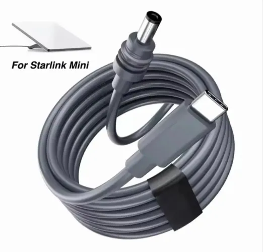 Cabo Para Starlink Mini USB-C Para DC 2 Metros / 3 Metros / 5 Metros 100W 