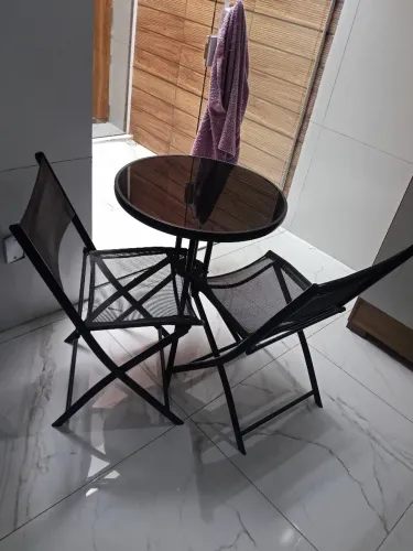 Mesa 2 cadeiras vidro