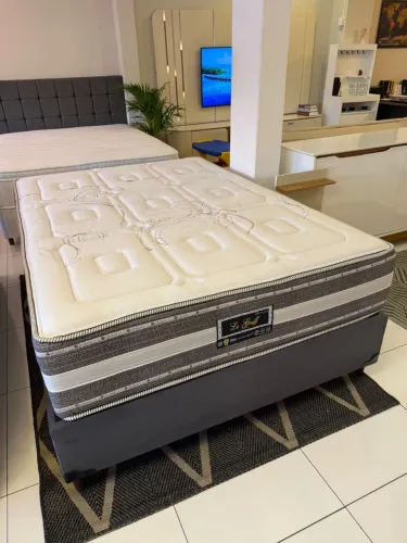 Cama de Casal SANKO COM COLCHÃO NOVO - Entrego!