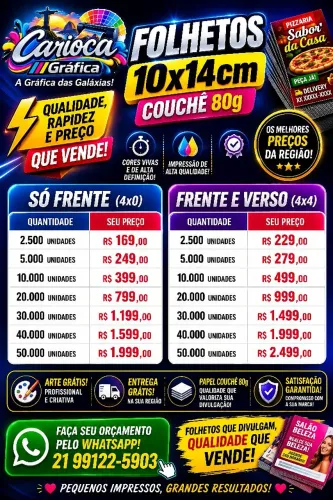 Folhetos, panfletos para seu negócio 
