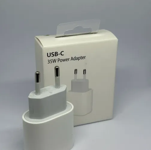 Carregador de Tomada iPhone 35W Dual USB-C Turbo Fonte de Carga Rápida para Celular