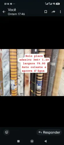 Placa adesivagde 3 MT comprimento c  1.20 MT largura auto colante a prova d'água 