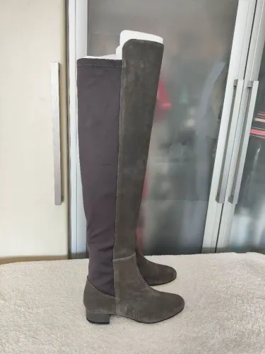 Bota over the knee dumond cinza 35