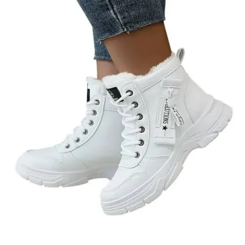 ? BOTA FEMININA BRANCA ESTILO STREET - NOVA ?n 34