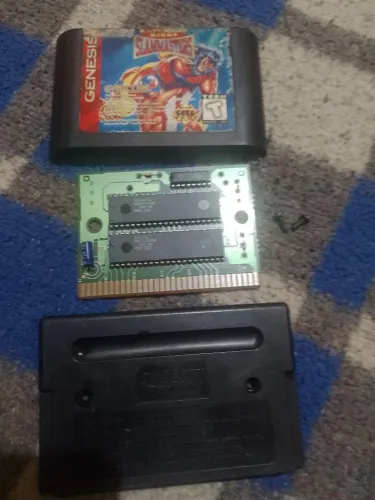 Jogo original Genesis americano saturday night SlammasterS 