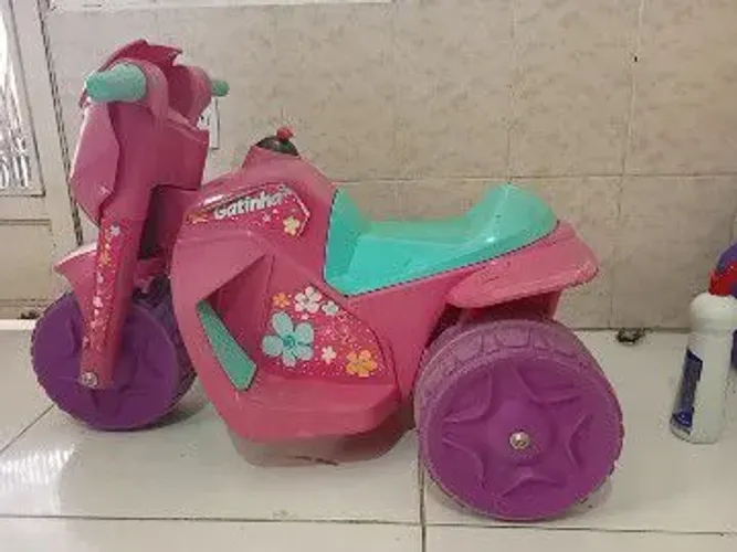 Moto Eletrica Infantil Rosa 3-6 anos