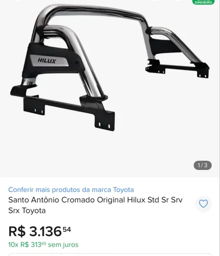 Santo antonio cromado hilux