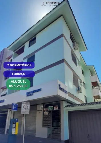 Apartamento 2 dormitórios no térreo com garagem no Centro de Santa Maria