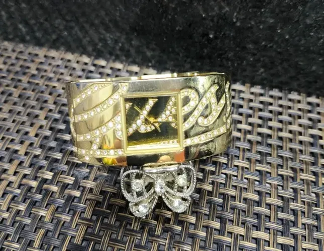 Relógio Guess Feminino Original - Modelo Bracelete Dourado com Cristais
