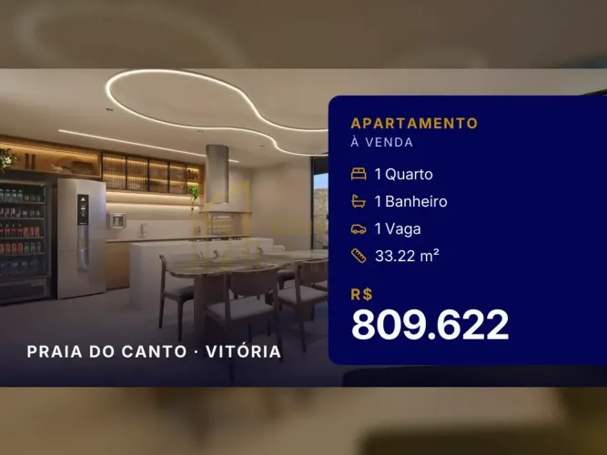 Apartamento 1 Quarto na Praia do Canto | Oportunidade de Investimento!