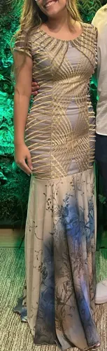vestido longo sereia P