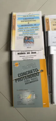 Doação de apostilas e cadernos - curso engenharia civil
