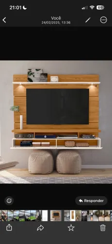 Painel de TV Sala Novissimo com LED embutida