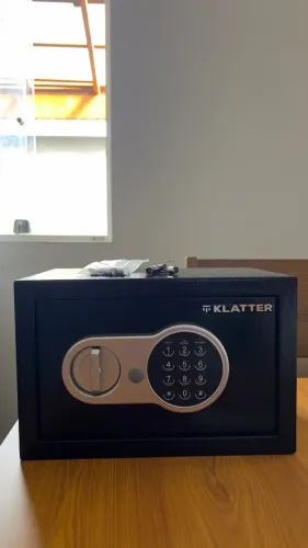 Cofre Digital Klatter 31cm x 20cm x 20cm - Aço - Eletrônico - Preto