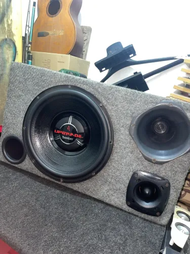 Caixa trio dutada com auto falante bomber upgrade + tweet JBL + corneta selenium