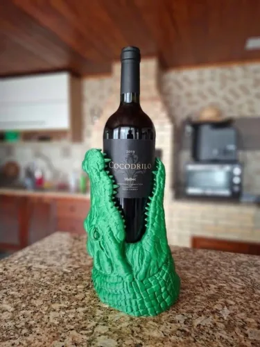 Suporte 3D de crocodilo para bebida - vinhos, vodka...suporte de caixa de som ou headset