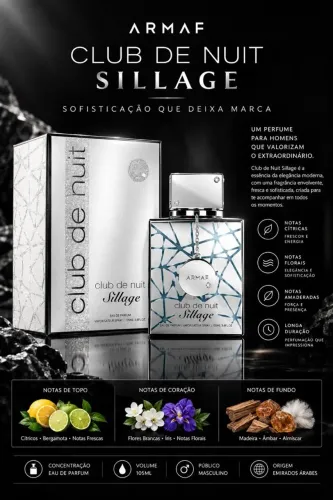 Perfume Club de Nuit Sillage 105Ml Linha Premium