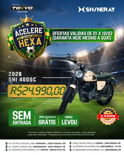 SHI 400sc 2026 0km - Financiamento Sem Entrada - Parcelamos nos Cartões até 24x