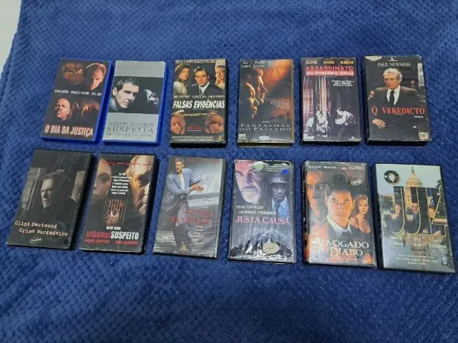 Coleção Com 12 Filmes - DIRETO / JUSTIÇA / INVESTIGAÇÃO - VHS/Fita De Vídeo