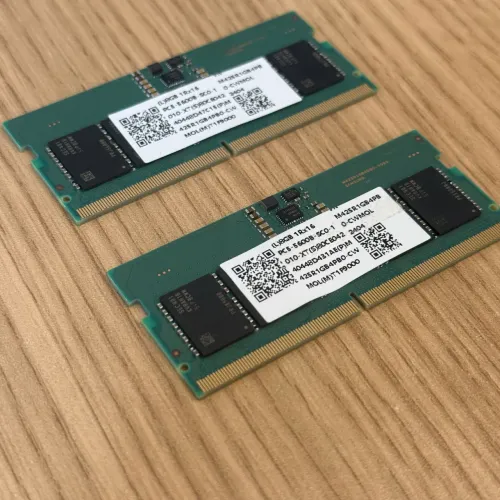 2x Memória RAM DDR5 Samsung 8gb 5600Mhz Sodimm Notebook 2 Unidades