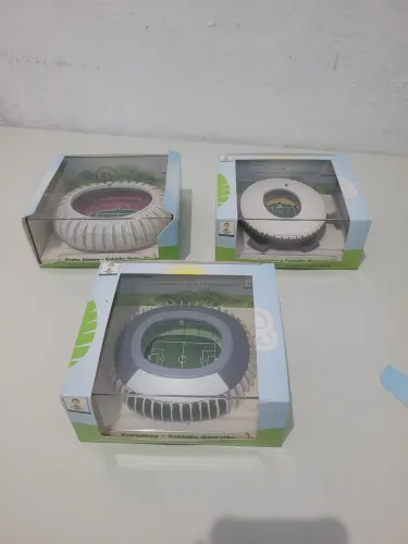 3 miniatura de estádio da copa 2014 original
