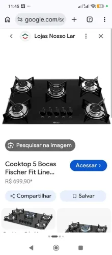 Fogão cooktop