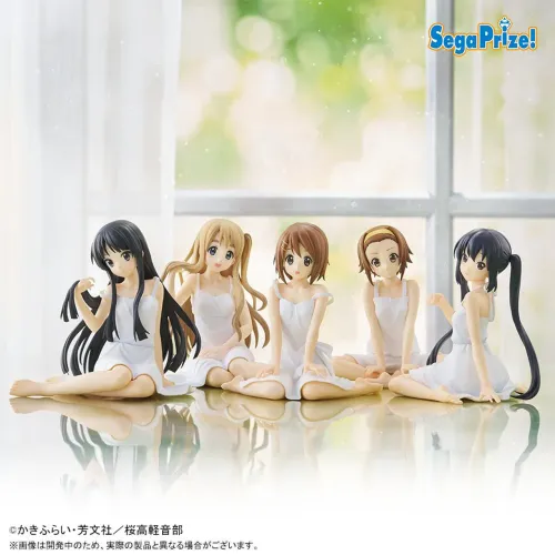 Figura K-ON Sega Prize Kit 5 personagens vestido branco<br><br><br><br>
