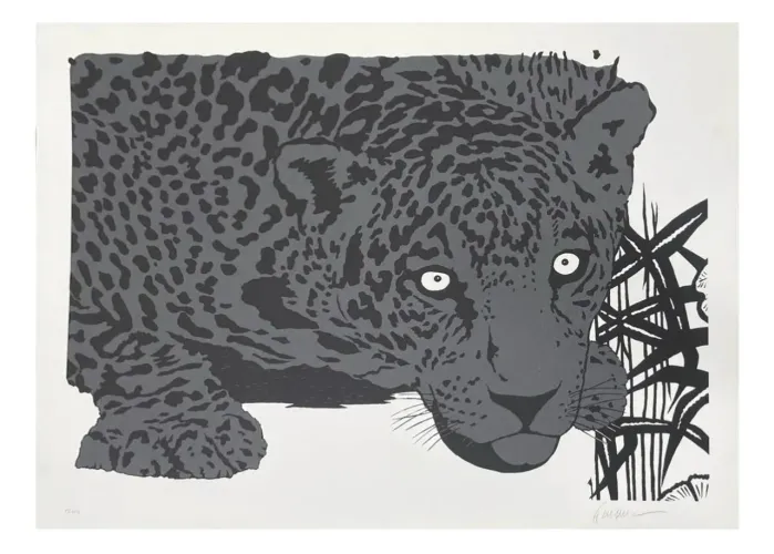 Serigrafia Rara Onça Preta Gd 70x100 Kleber Ventura Assinada